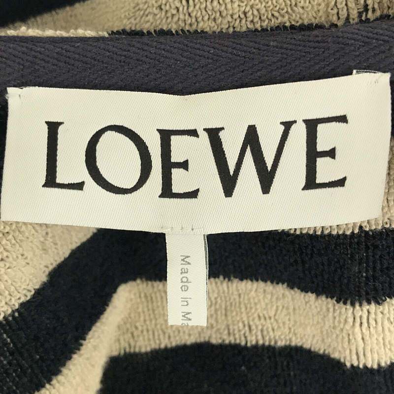 LOEWE / ロエベ × Paula's Ibiza PAULA STRIPE TOW EL COAT パウラズ イビザ コラボ  ワッペンロゴ ボーダー ベルト付き