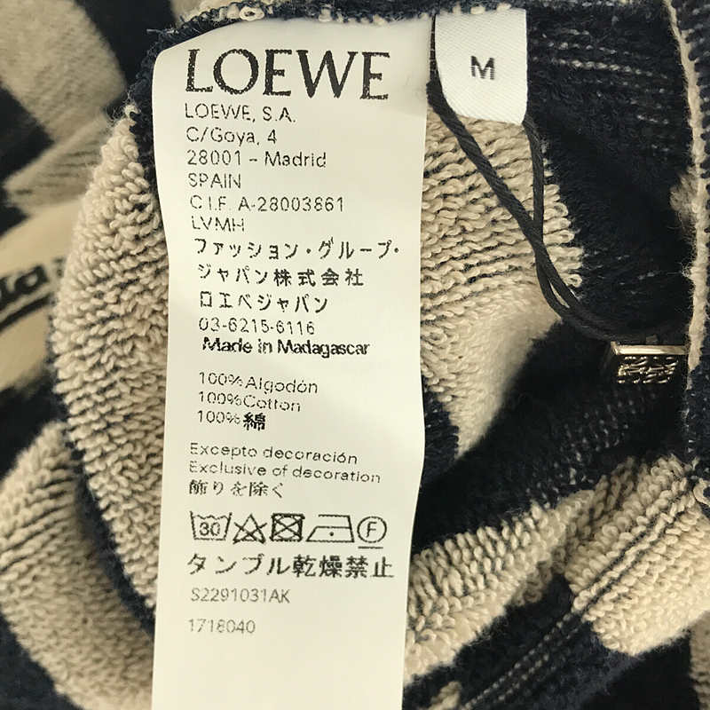 LOEWE / ロエベ × Paula's Ibiza PAULA STRIPE TOW EL COAT パウラズ イビザ コラボ  ワッペンロゴ ボーダー ベルト付き