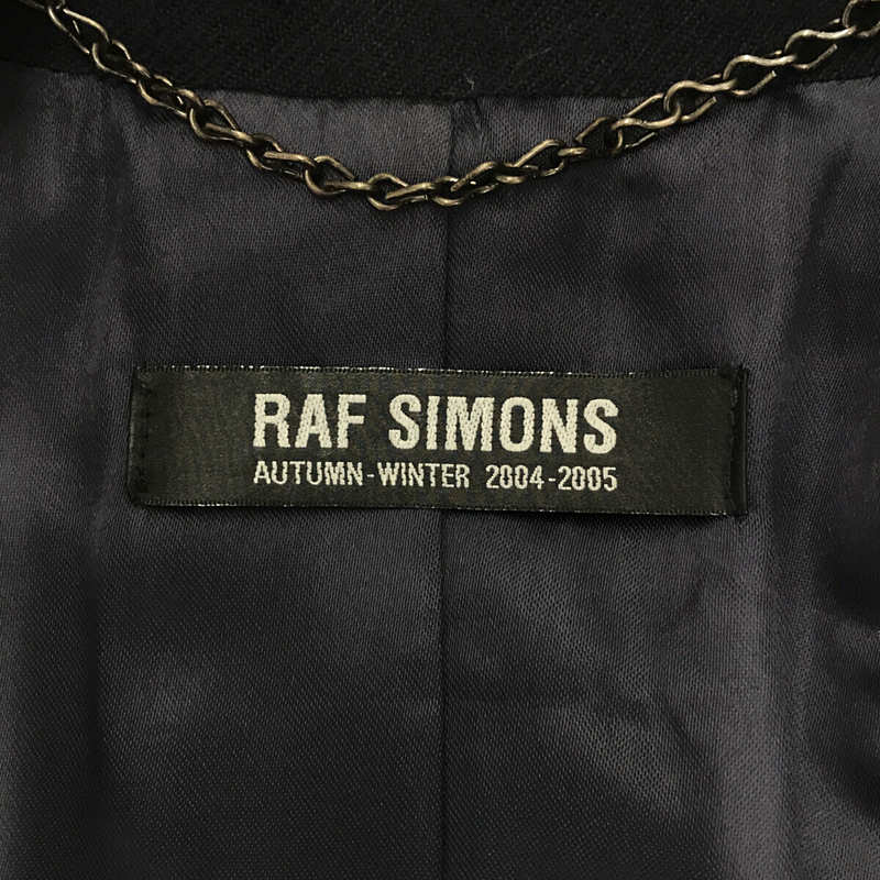 RAF SIMONS / ラフシモンズ 04AW WAVES期 2004-2005 センターベント ショールカラー  ウール ロング コート