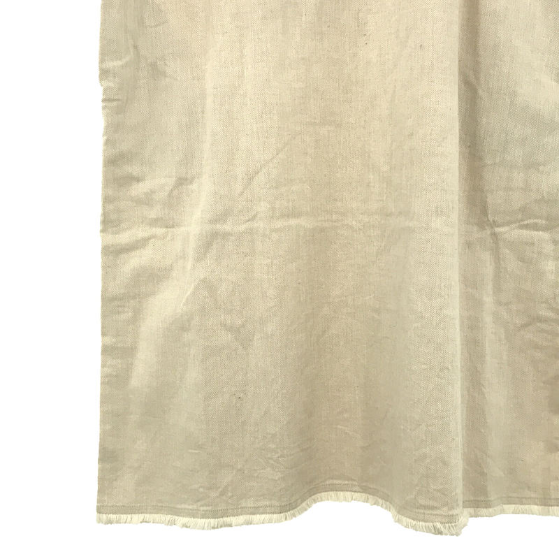 45r / フォーティファイブアール リネン混 コットン サイドポケット フリンジ ロング ワンピース