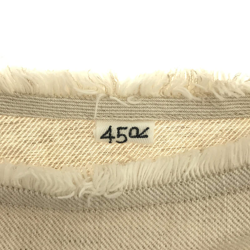 45r / フォーティファイブアール リネン混 コットン サイドポケット フリンジ ロング ワンピース