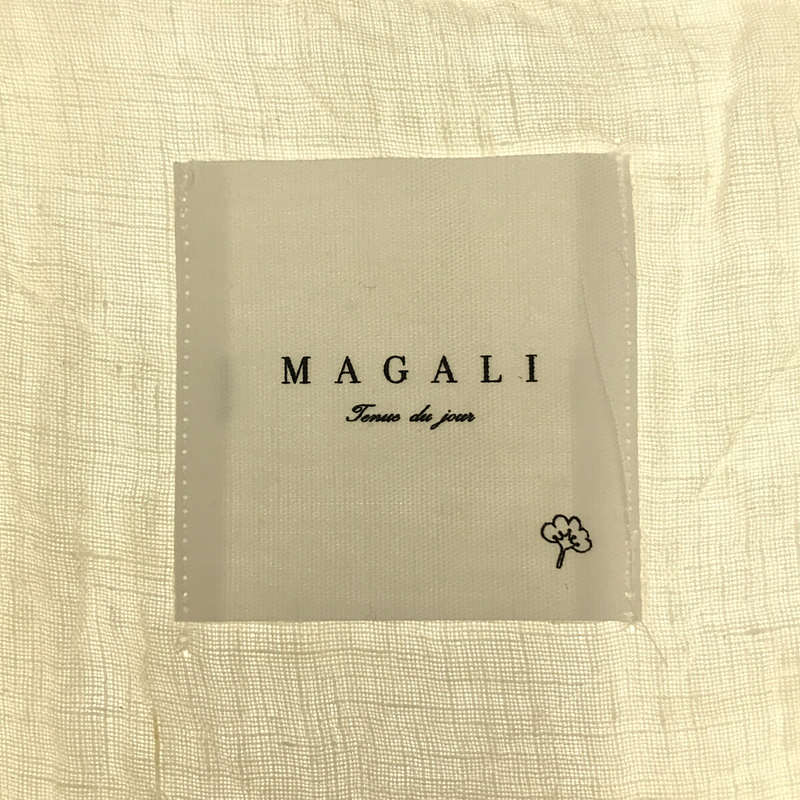MAGALI / マガリ シャンブレーリネンファーマープルオーバー シャツ ブラウス