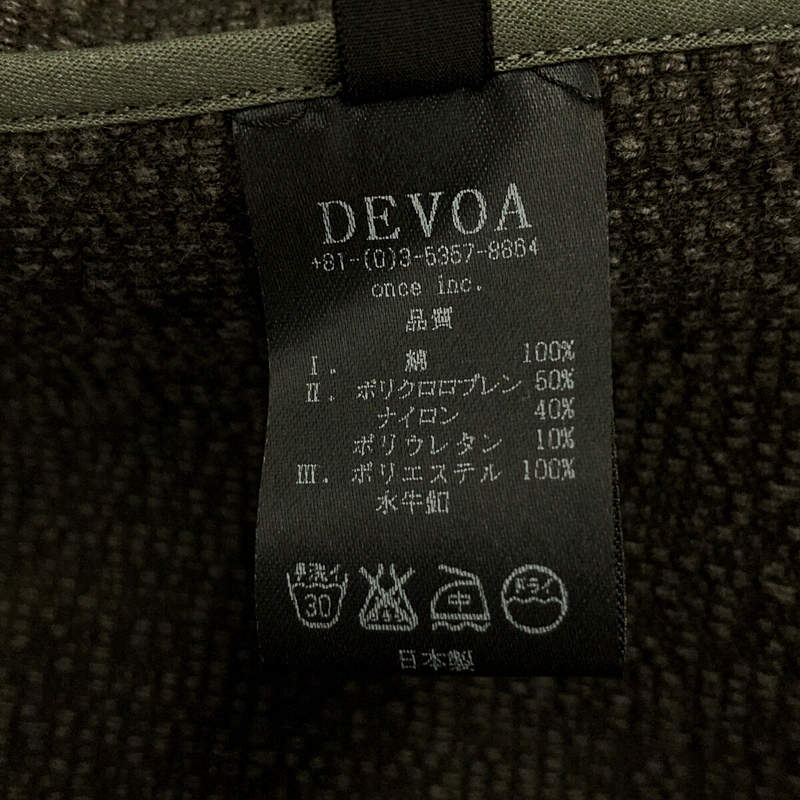 DEVOA / デヴォア コットン2Bジャケット