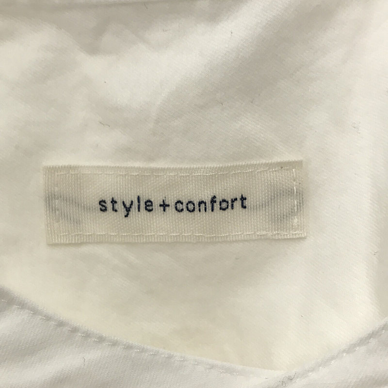 style+confort / スティルエコンフォール コットンフランネル フリルシャツ