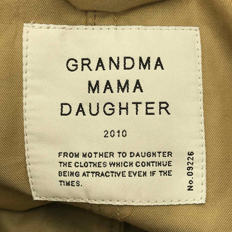 grandma MAMA daughter / グランマ ママ ドーター 3B コットン ショート シングル ジャケット