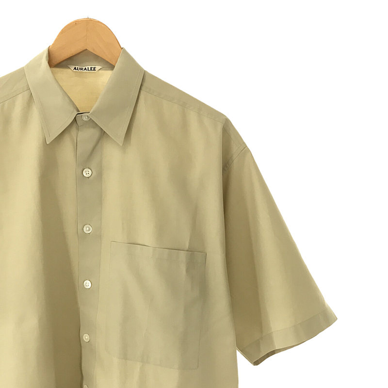 AURALEE / オーラリー WASHED FINX TWILL HALF SLEEVED BIG SHIRTS  半袖ビッグシャツ