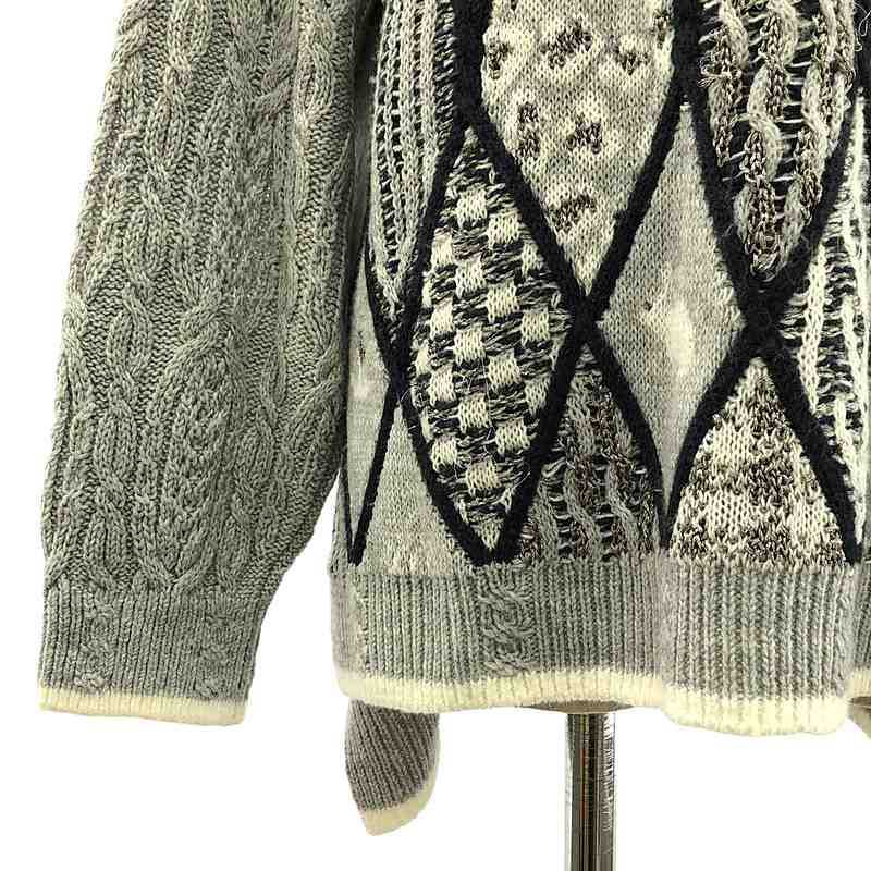 rurumu: / 縷縷夢兎るるむう sacredness garden mix pattern knit pullover / ハイネック ニット
