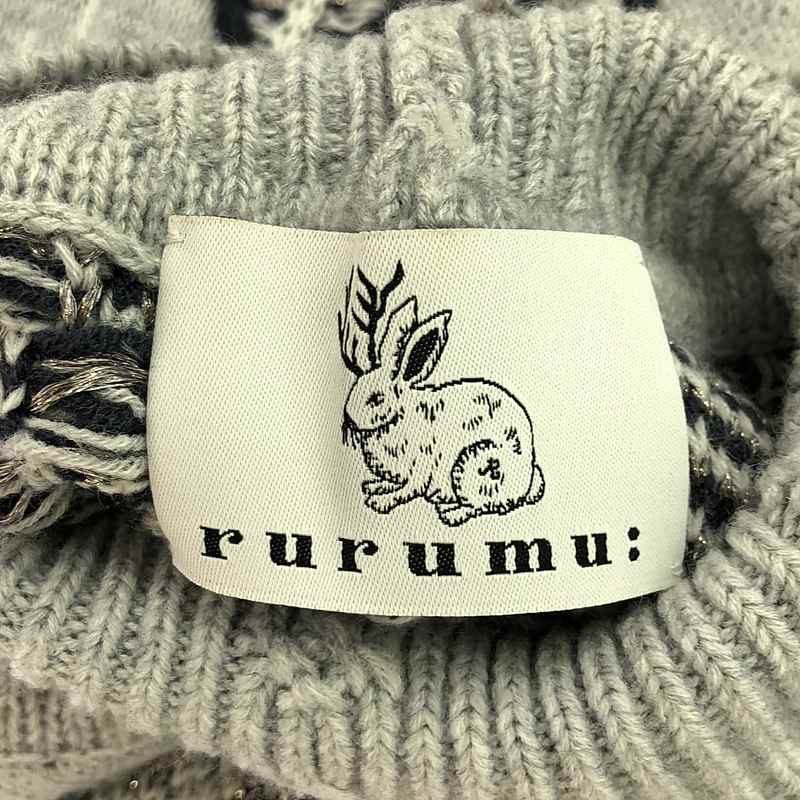 rurumu: / 縷縷夢兎るるむう sacredness garden mix pattern knit pullover / ハイネック ニット