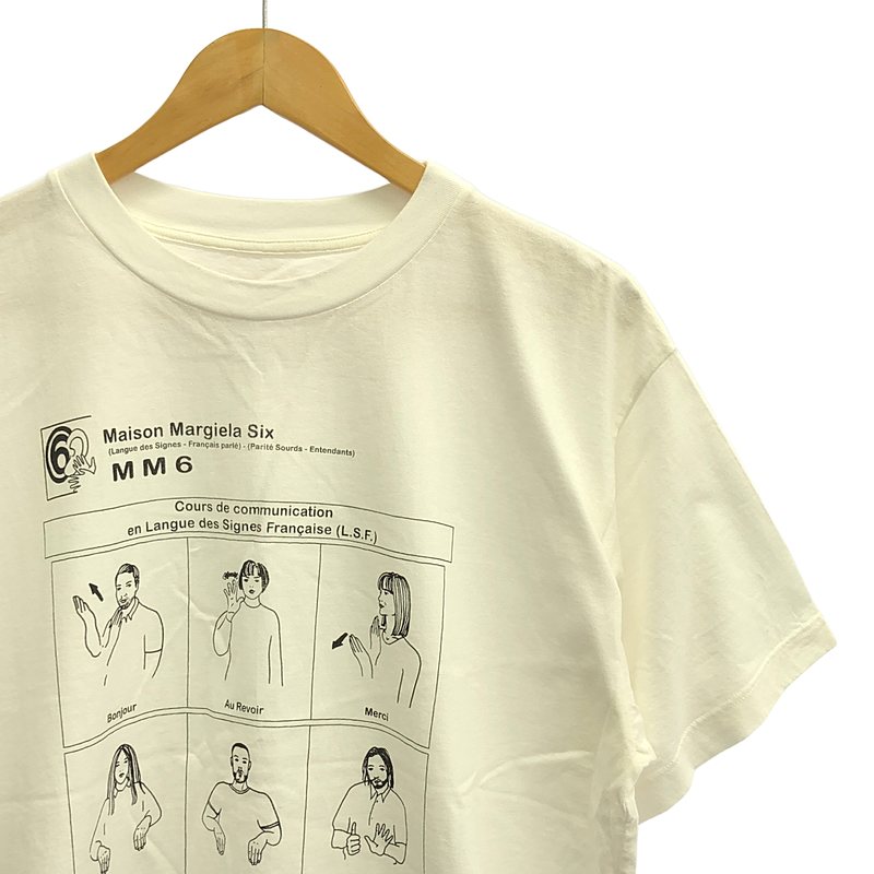 MM6 Maison Margiela / エムエムシックスメゾンマルジェラ Sign language サイン ランゲージ プリント Tシャツ