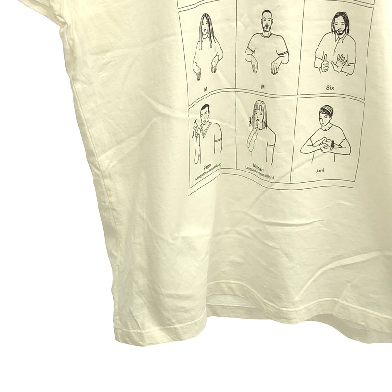 MM6 Maison Margiela / エムエムシックスメゾンマルジェラ Sign language サイン ランゲージ プリント Tシャツ