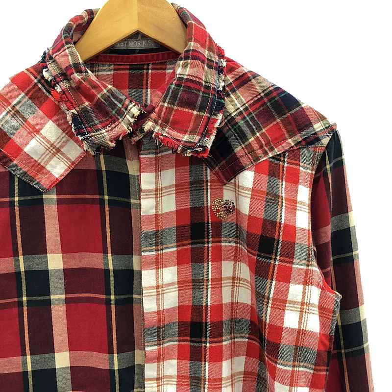 FranCisT MOR.K.S. / フランシストモークス コットン チェック切替 ワイヤー シャツ