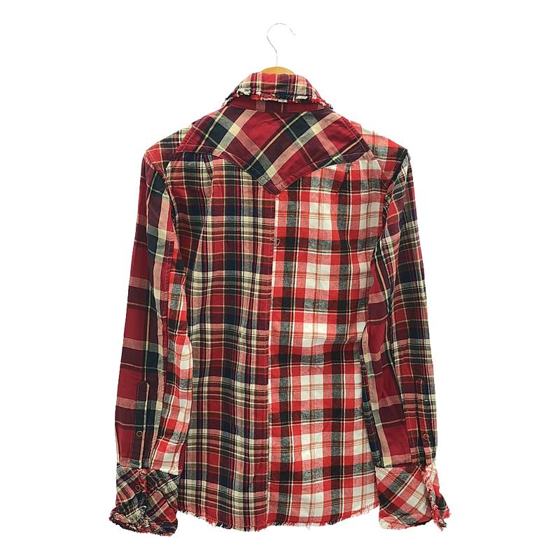 FranCisT MOR.K.S. / フランシストモークス コットン チェック切替 ワイヤー シャツ