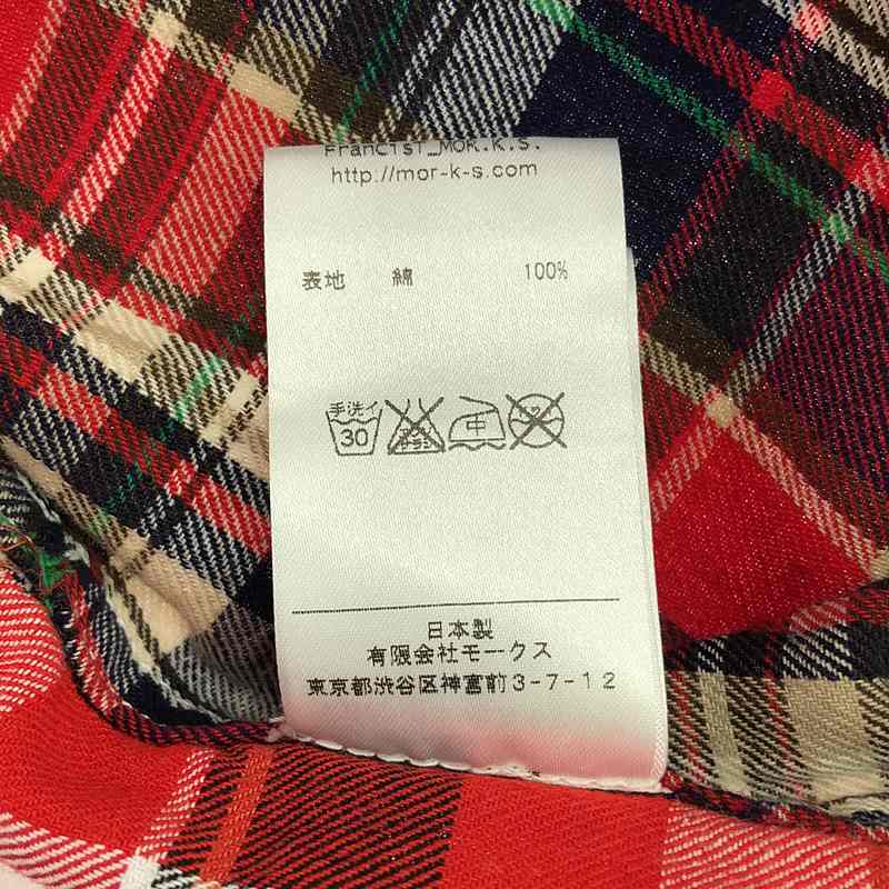 FranCisT MOR.K.S. / フランシストモークス コットン チェック切替 ワイヤー シャツ