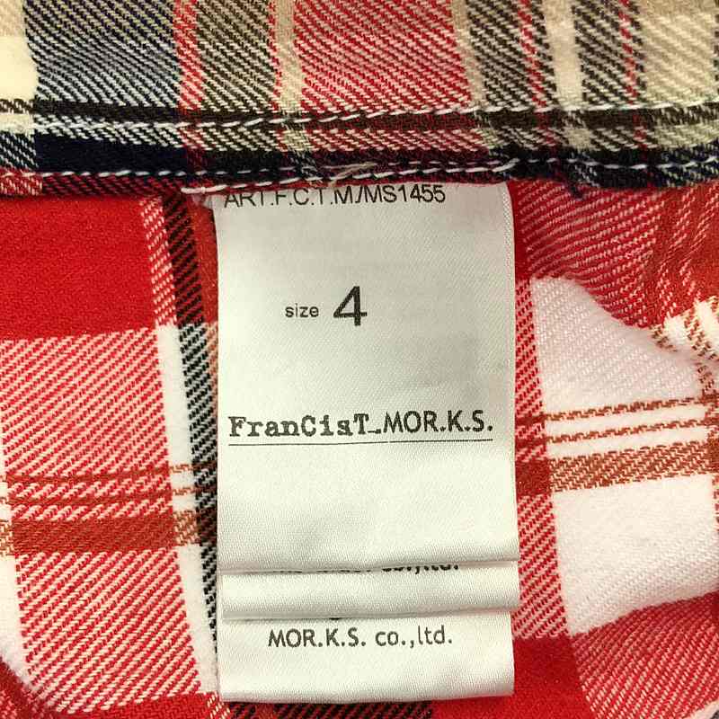 FranCisT MOR.K.S. / フランシストモークス コットン チェック切替 ワイヤー シャツ