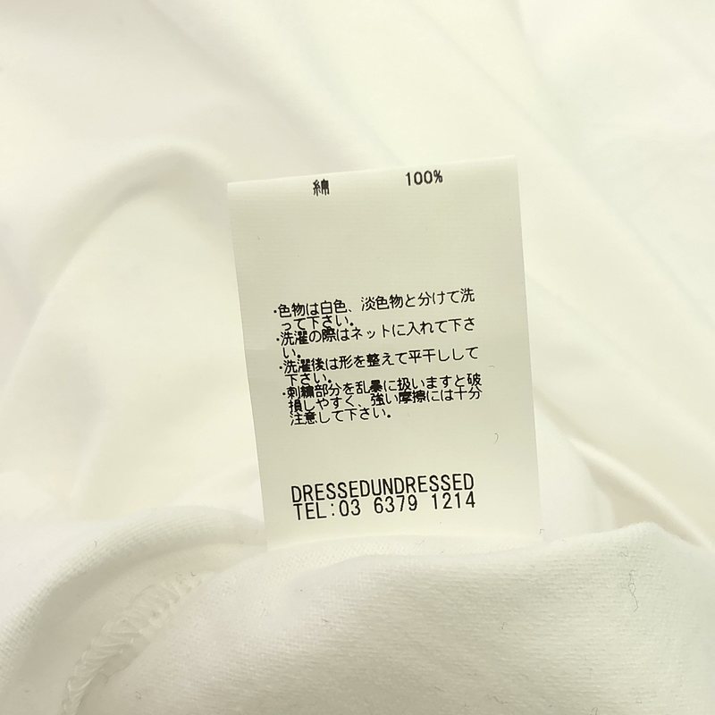 DRESSEDUNDRESSED / ドレスドアンドレスド Fringe Logo Embroidered Long Sleeve T-Shirt フリンジロゴ刺しゅう Tシャツ