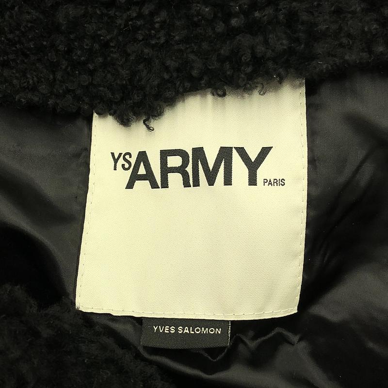 YVES SALOMON / イヴサロモン YS ARMY / 着脱可レザーレイヤード ダウンジャケット フーディ
