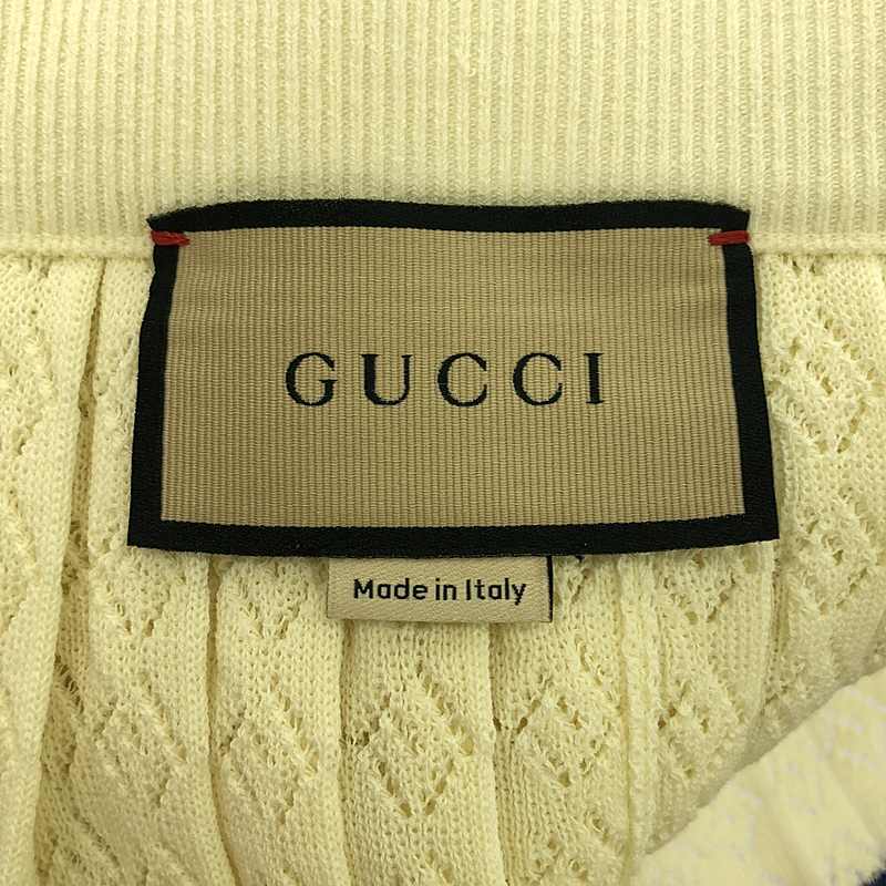 GUCCI / グッチ ウェブ ストライプ コットン ニット プリーツスカート