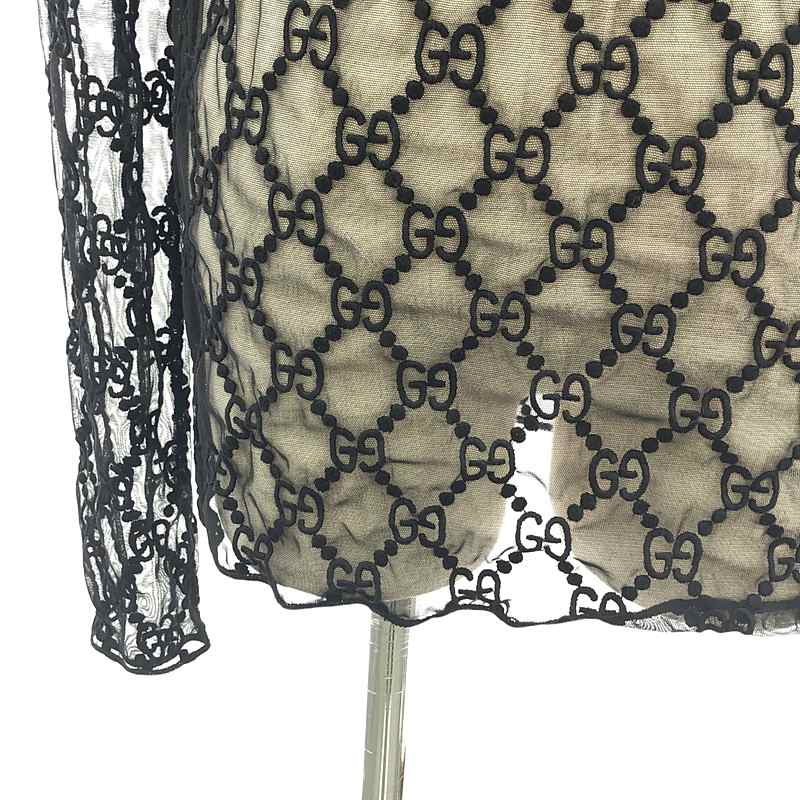 GUCCI / グッチ GG Embroidered Tulle T-Shirt  チュール カットソー