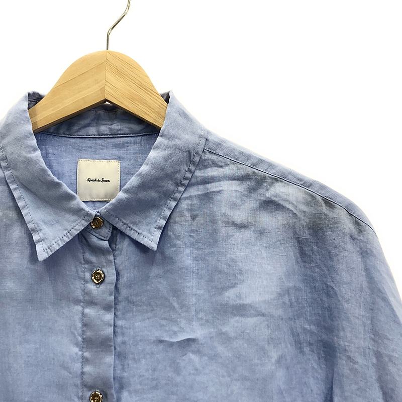 Spick and Span / スピックアンドスパン 80リネンカシュクールビッグシャツ ブラウス