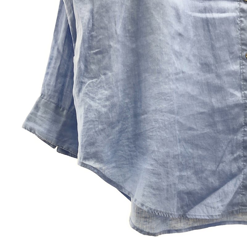 Spick and Span / スピックアンドスパン 80リネンカシュクールビッグシャツ ブラウス