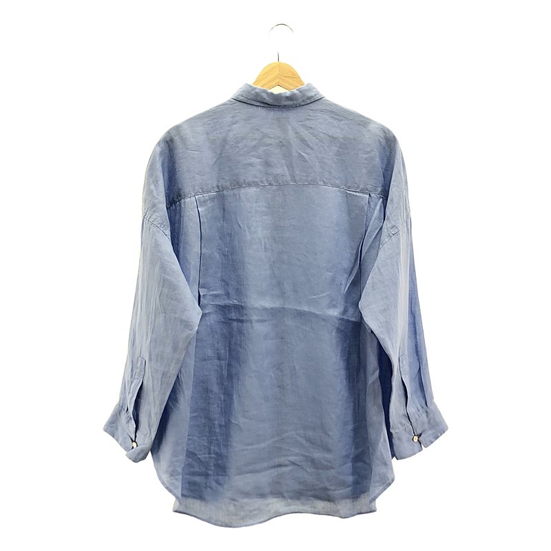 Spick and Span / スピックアンドスパン 80リネンカシュクールビッグシャツ ブラウス