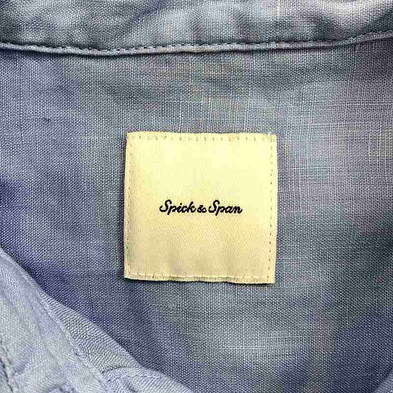 Spick and Span / スピックアンドスパン 80リネンカシュクールビッグシャツ ブラウス