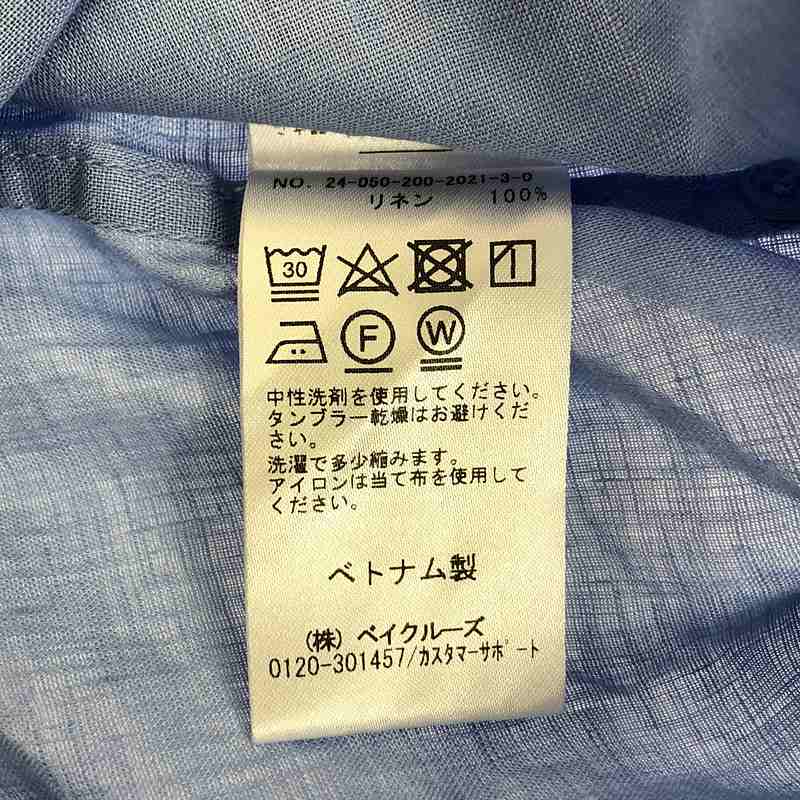 Spick and Span / スピックアンドスパン 80リネンカシュクールビッグシャツ ブラウス