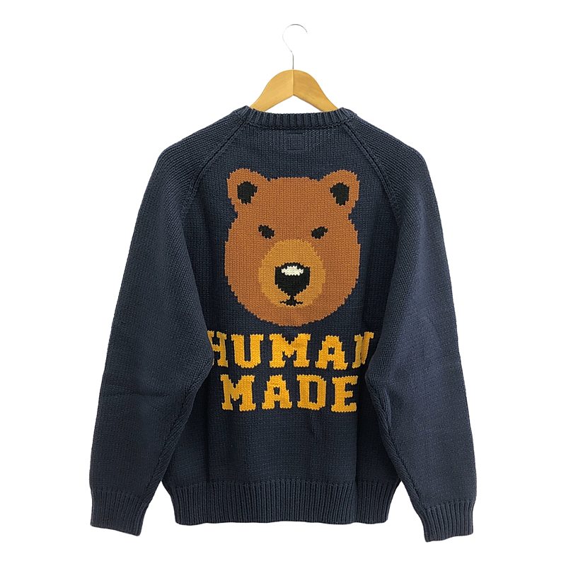 HUMAN MADE / ヒューマンメイド BEAR RAGLAN KNIT SWEATER ベア ラグラン ニットセーター