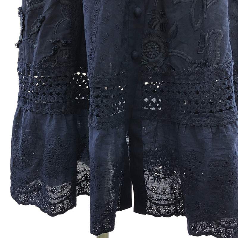 rurumu: / 縷縷夢兎るるむう エンブロイダリー ベルテッド ワンピース / インナーキャミソール付き