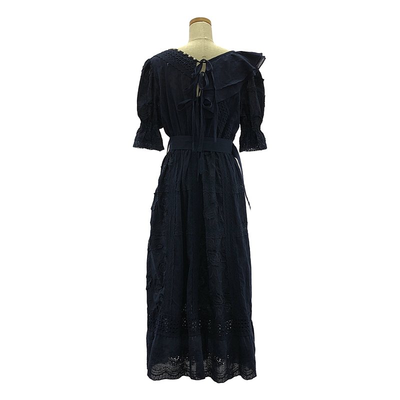 rurumu: / 縷縷夢兎るるむう エンブロイダリー ベルテッド ワンピース / インナーキャミソール付き