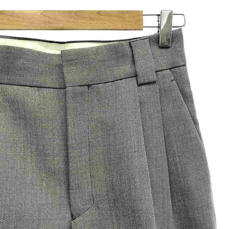 その他 センタープレス 2タック ワイド スラックス パンツ