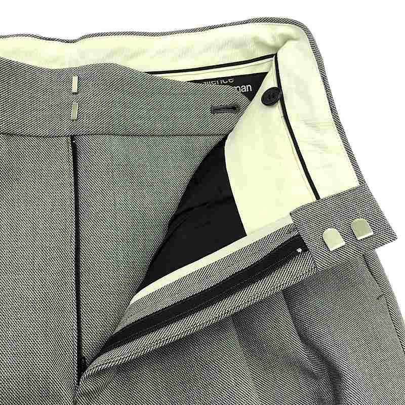 その他 センタープレス 2タック ワイド スラックス パンツ