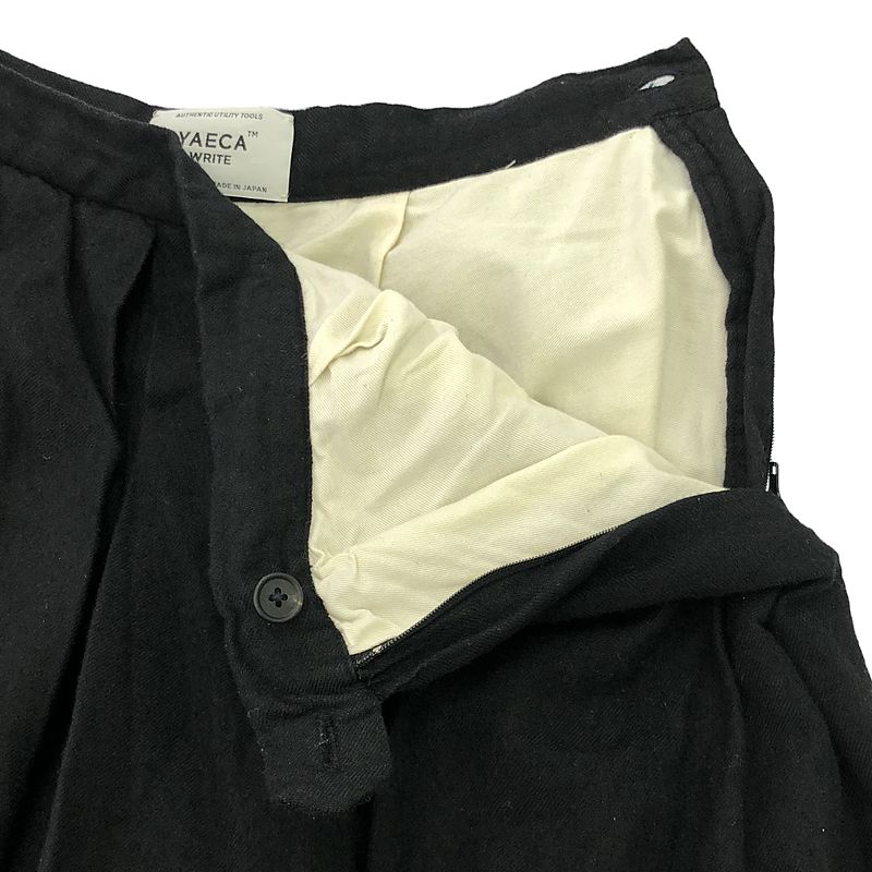 YAECA WRITE / ヤエカライト ウール タックキュロットパンツ