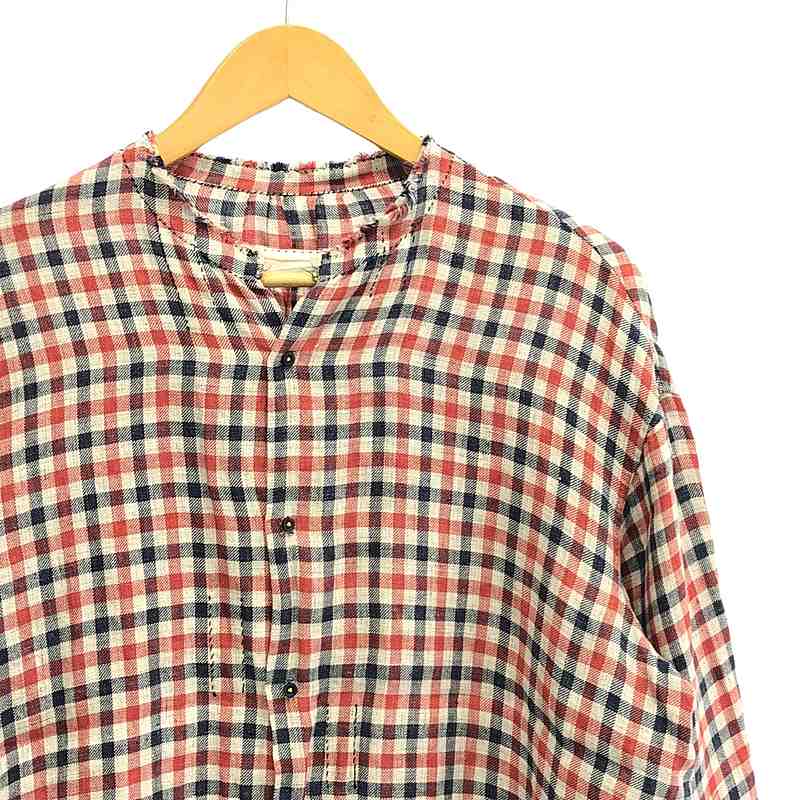 ISABELLA STEFANELLI / イザベラステファネリ Audrey / linen(solbiati) / check shirt / チェックシャツ