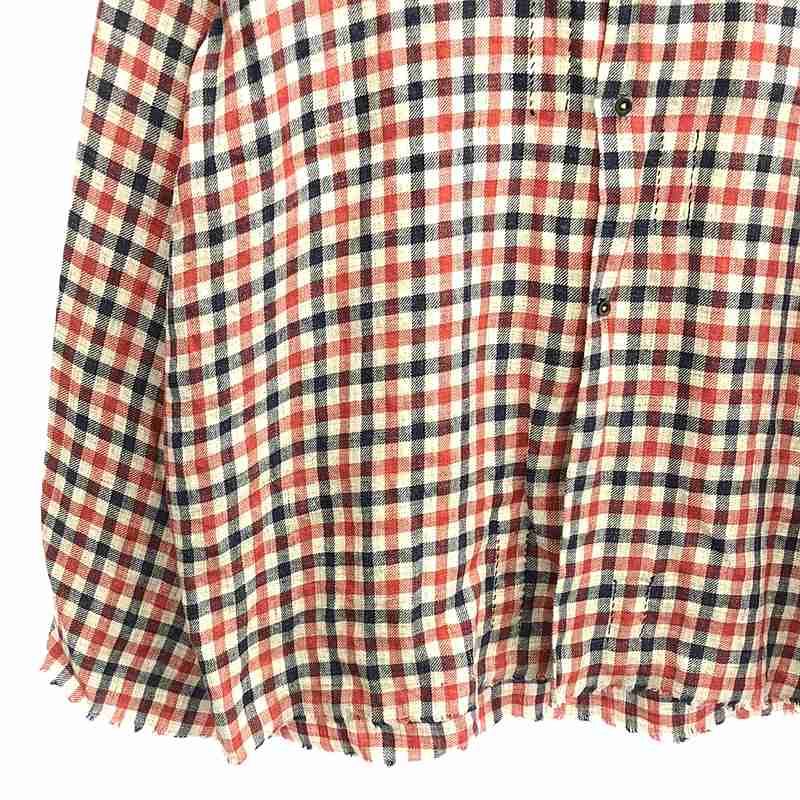 ISABELLA STEFANELLI / イザベラステファネリ Audrey / linen(solbiati) / check shirt / チェックシャツ