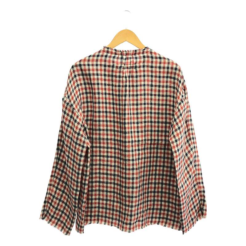 ISABELLA STEFANELLI / イザベラステファネリ Audrey / linen(solbiati) / check shirt / チェックシャツ