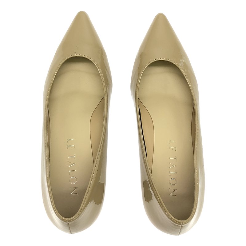 その他 パテントレザー ポインテッドトゥ チャンキーヒール パンプス