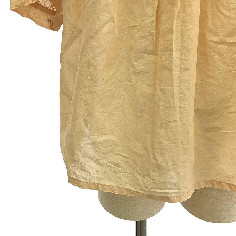 tricot COMME des GARCONS / トリココムデギャルソン コットン ハイネック ギャザー ブラウス