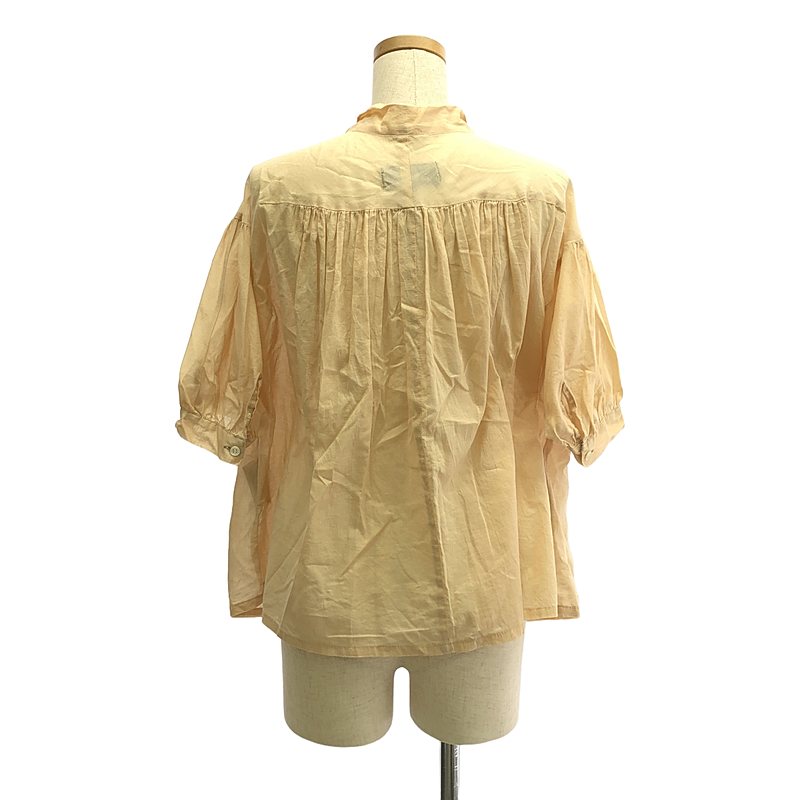 tricot COMME des GARCONS / トリココムデギャルソン コットン ハイネック ギャザー ブラウス