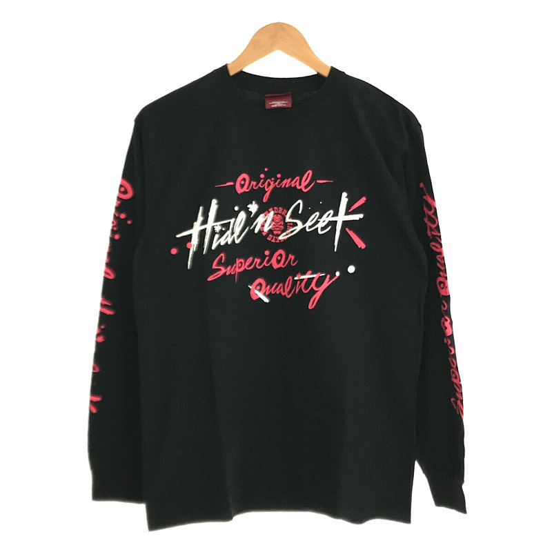 × HIDE AND SEEK ハイドアンドシーク コラボ L/S TEE 両面プリント ロンT カットソー