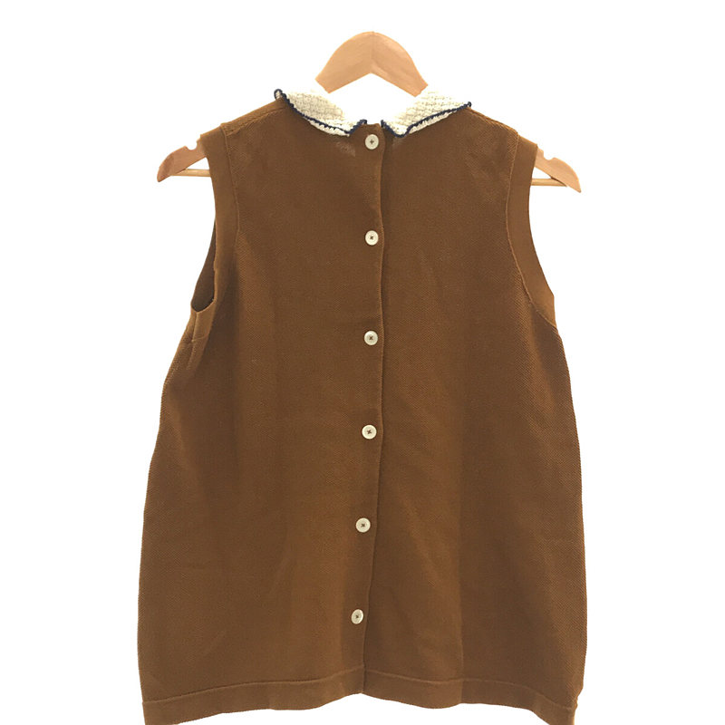 45r / フォーティファイブアール コットン鹿の子 ノースリーブブラウス シャツ