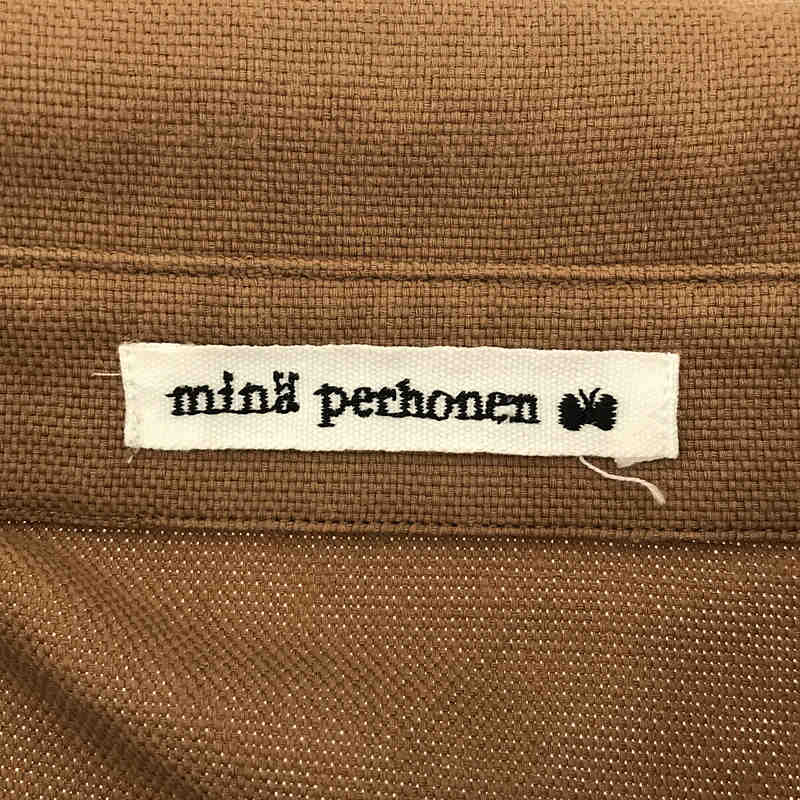 mina perhonen / ミナペルホネン ischia コットンライトキャンバス ノースリーブ刺繍ブラウス シャツ