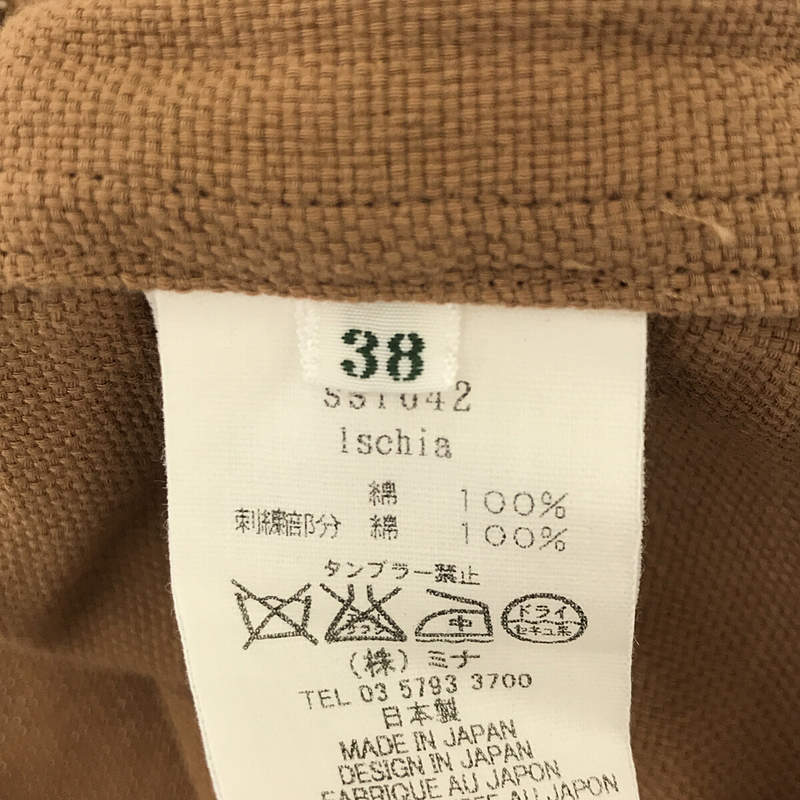 mina perhonen / ミナペルホネン ischia コットンライトキャンバス ノースリーブ刺繍ブラウス シャツ