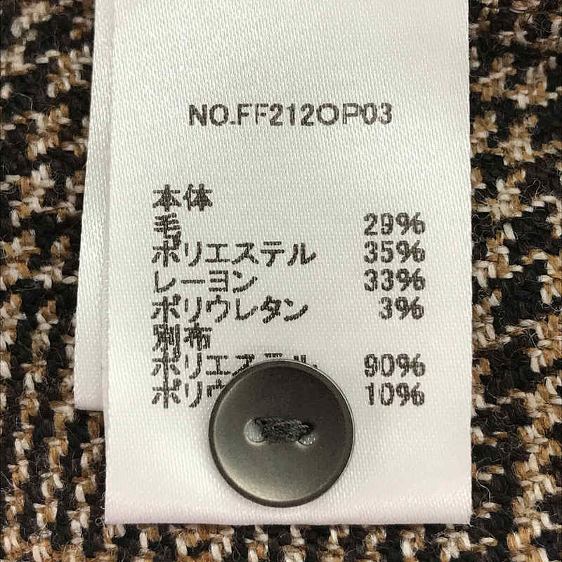 glen check round collar one piece グレン チェック ラウンド