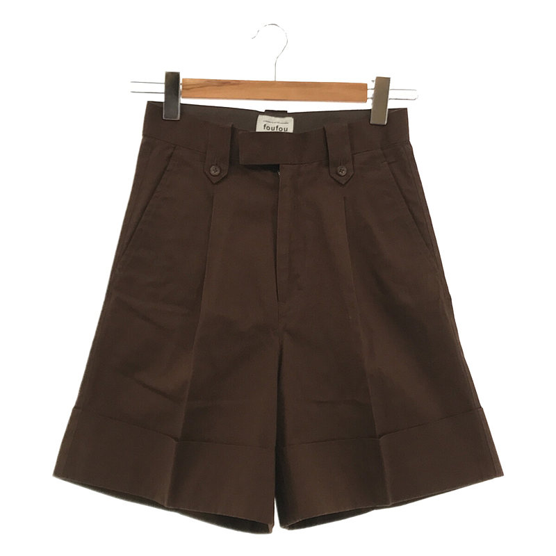 one tuck half pants ワンタックハーフパンツfoufou / フーフー