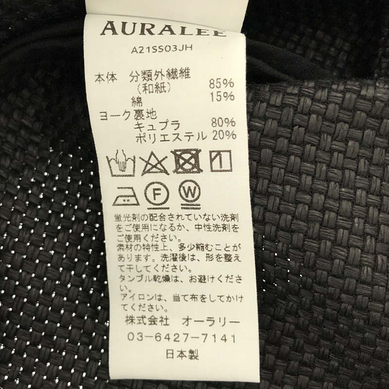 AURALEE / オーラリー  WASHI BASKET HALF SLEEVED SHIRTS バスケット ハーフスリーブ シャツ