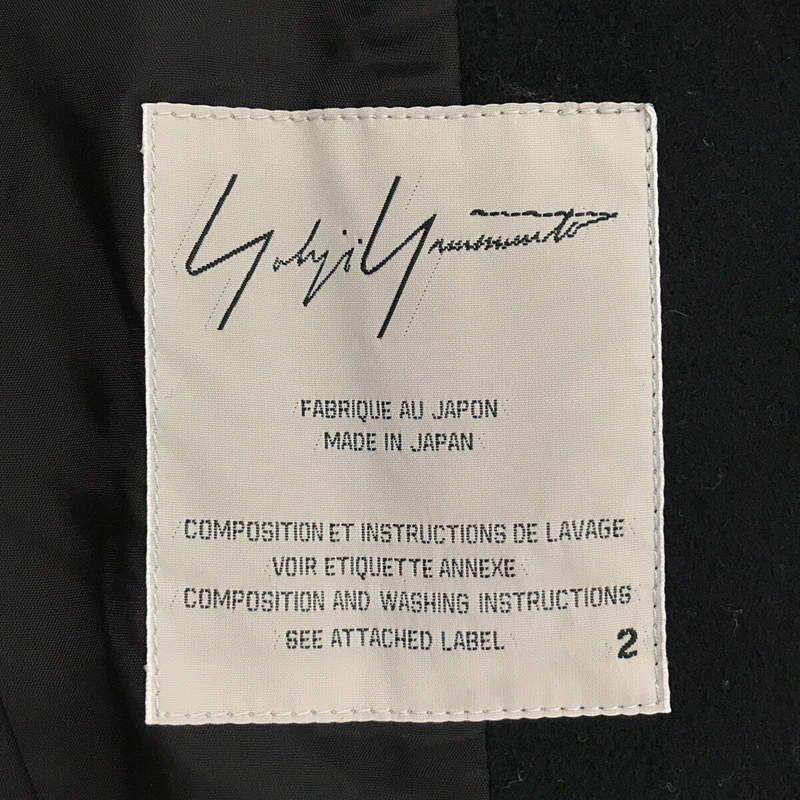 Yohji Yamamoto FEMME / ヨウジヤマモトファム 1990s ヴィンテージ ウールカシミヤ ビッグカラーコート