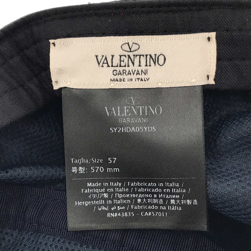 VALENTINO GARAVANI / ヴァレンティノガラヴァーニ Vロゴ アジャスター付き シックスパネル キャップ 帽子