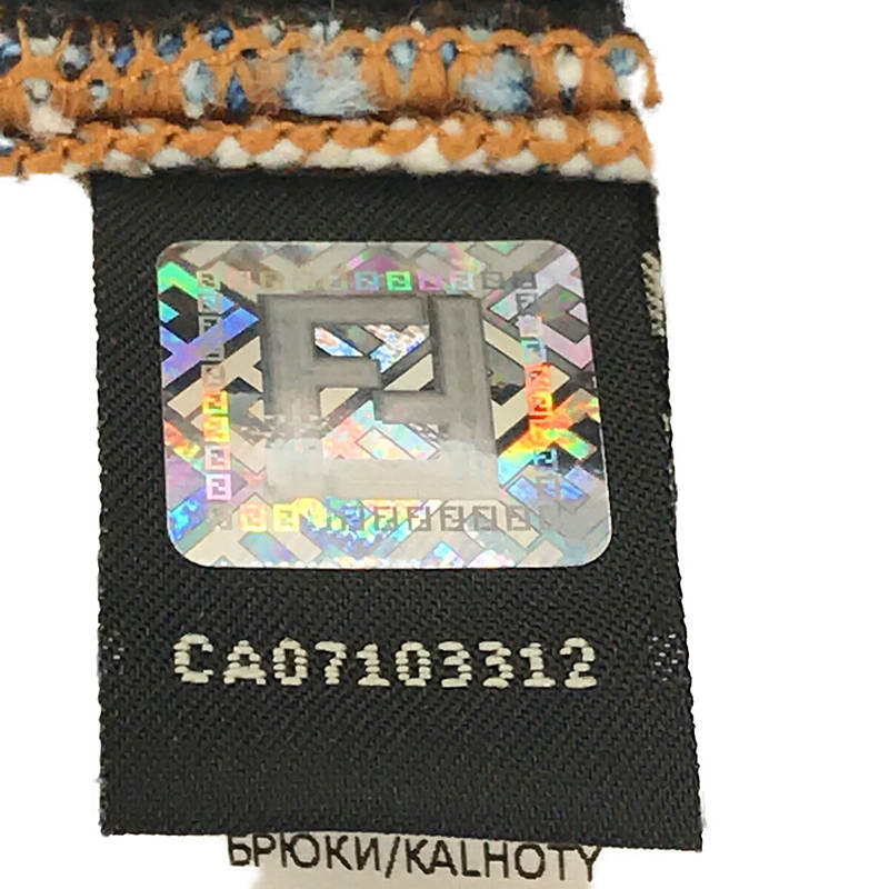 FENDI / フェンディ ROMA DENIM PANTS 5P レザーパッチ ズッカ ダメージ加工 デニム パンツ