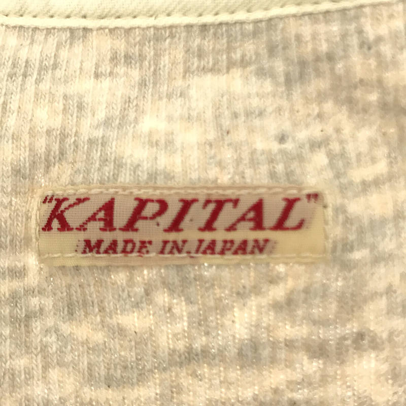 KAPITAL / キャピタル フライス 燕尾 プル ヘンリーネックカットソー